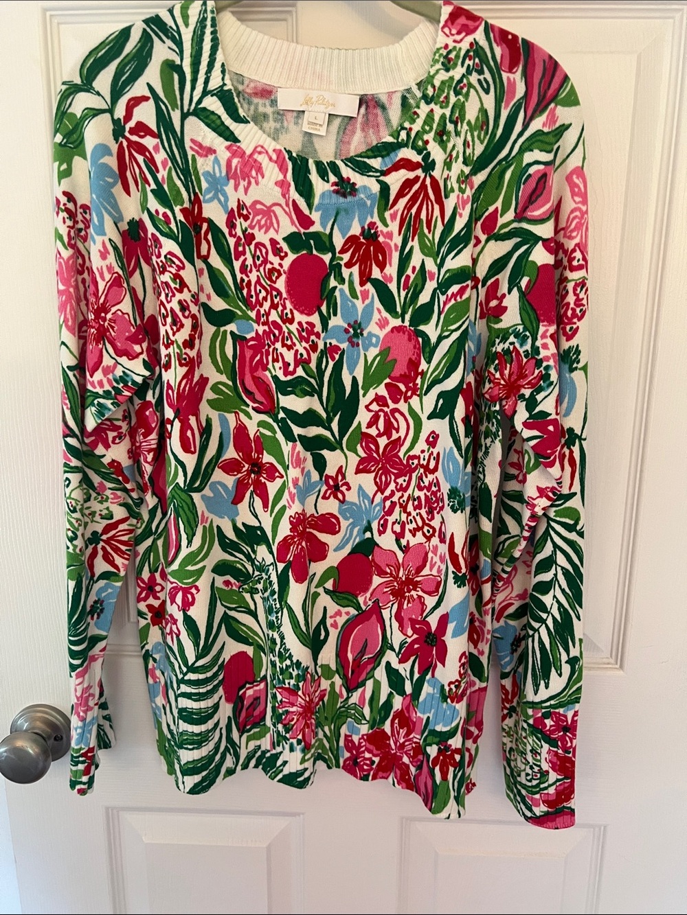 Lilly Pulitzer Multicolor Floral Crewneck Sweatshirt - Pink Green Blue
